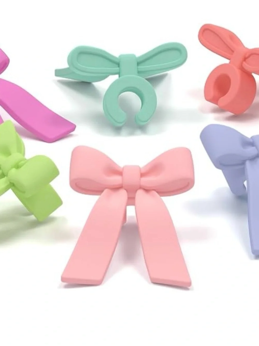Fred Tie One On Wine Glass Bow Markers - Pink & Light Blue